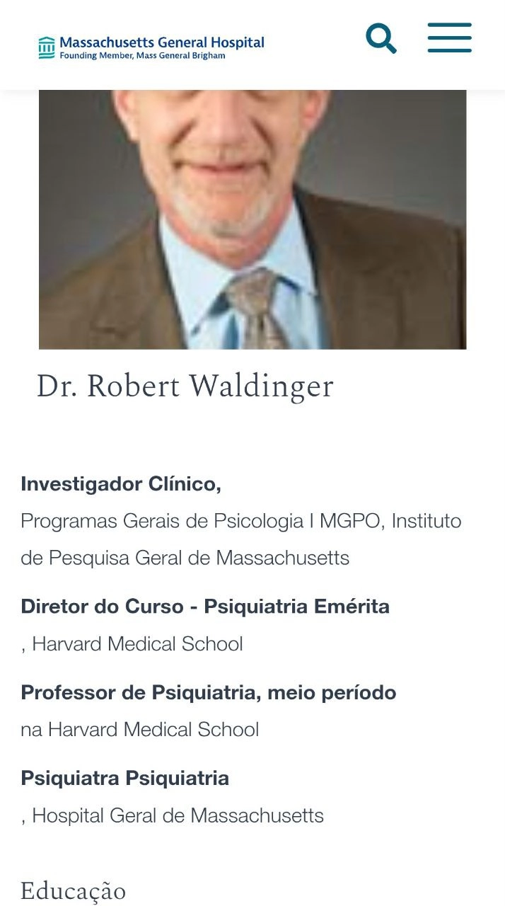 Dr. Robert Waldinger - Especialista de Harvard
