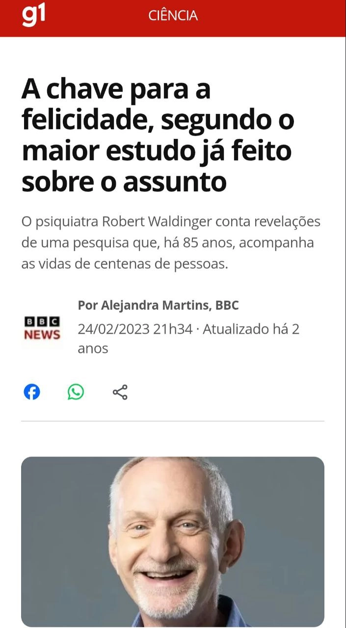Dr. Robert Waldinger - Criador do Método